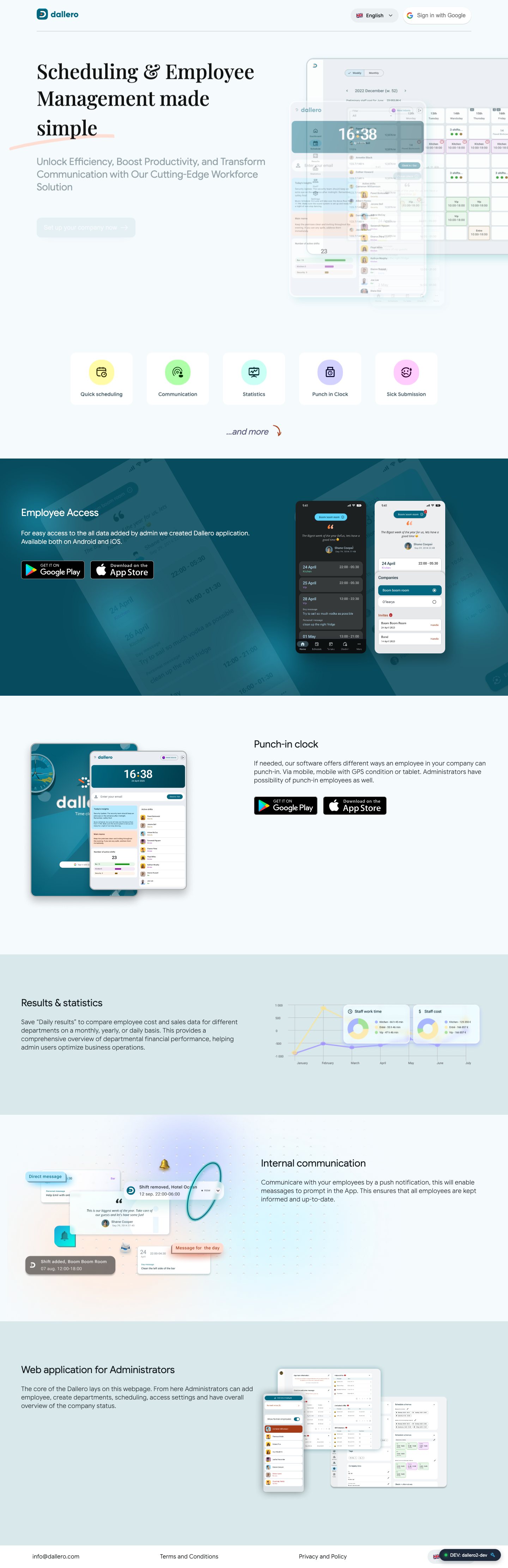 Dallero website screenshot