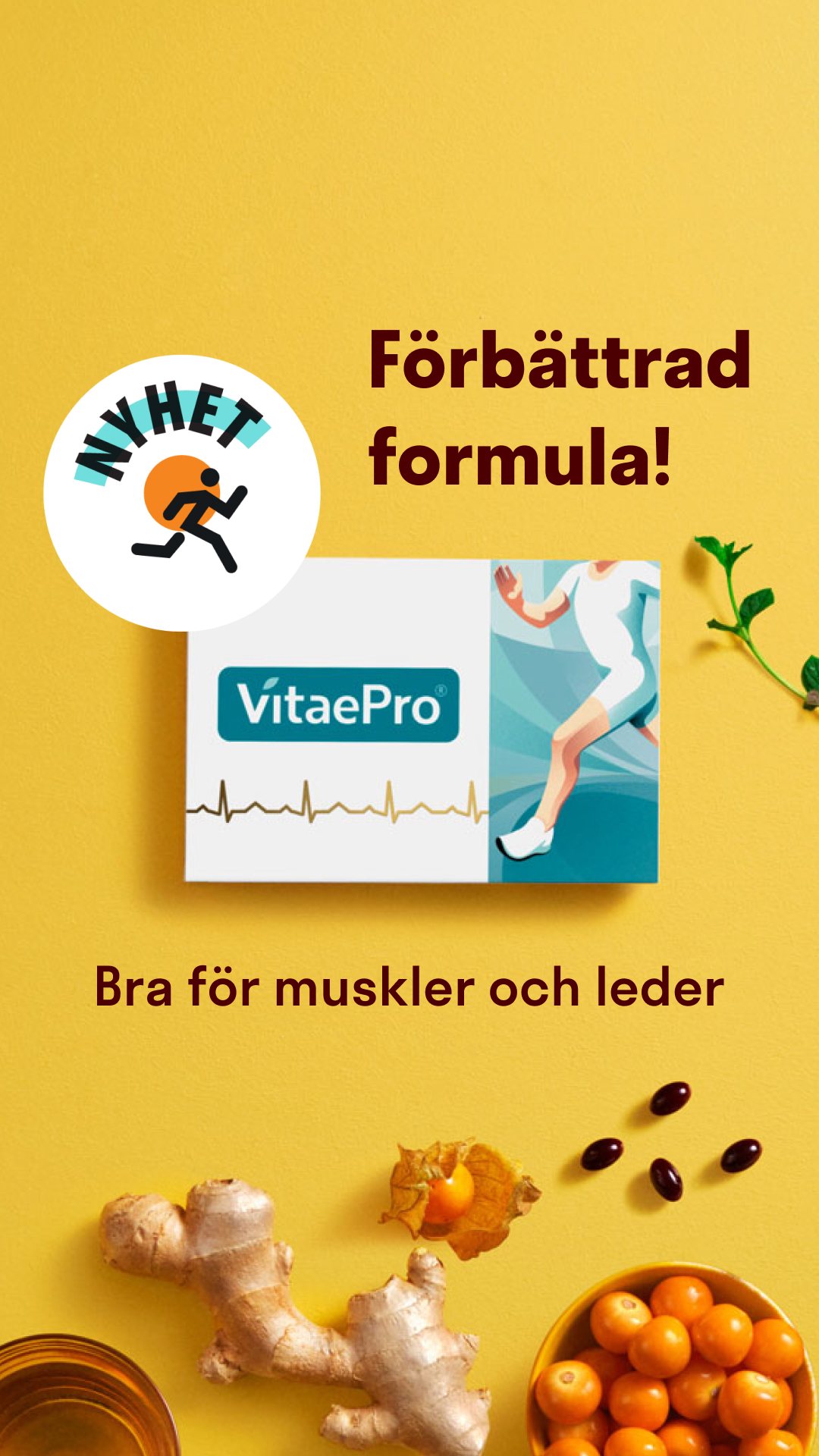 Story banner: Improved formula, good for muscles and joints