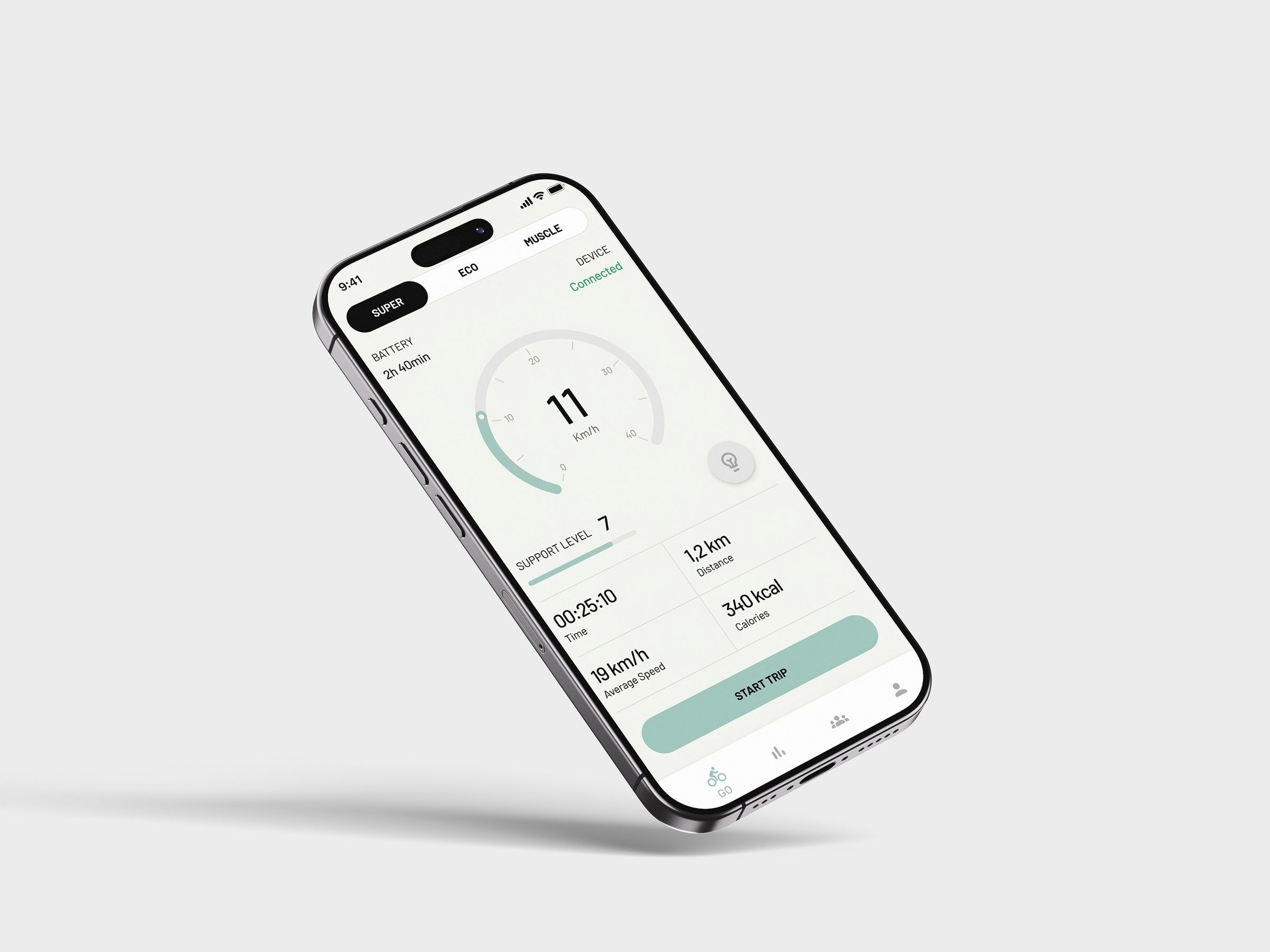 Zipforce companion app dashboard on an iPhone